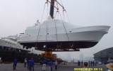 OA 88-foot shrinkwraped boat